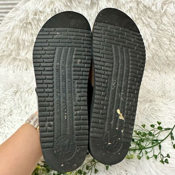 Mephisto Patent Leather Flower Slide Sandal Comfort Black size EU 40/ US 10 - Picture 5 of 5